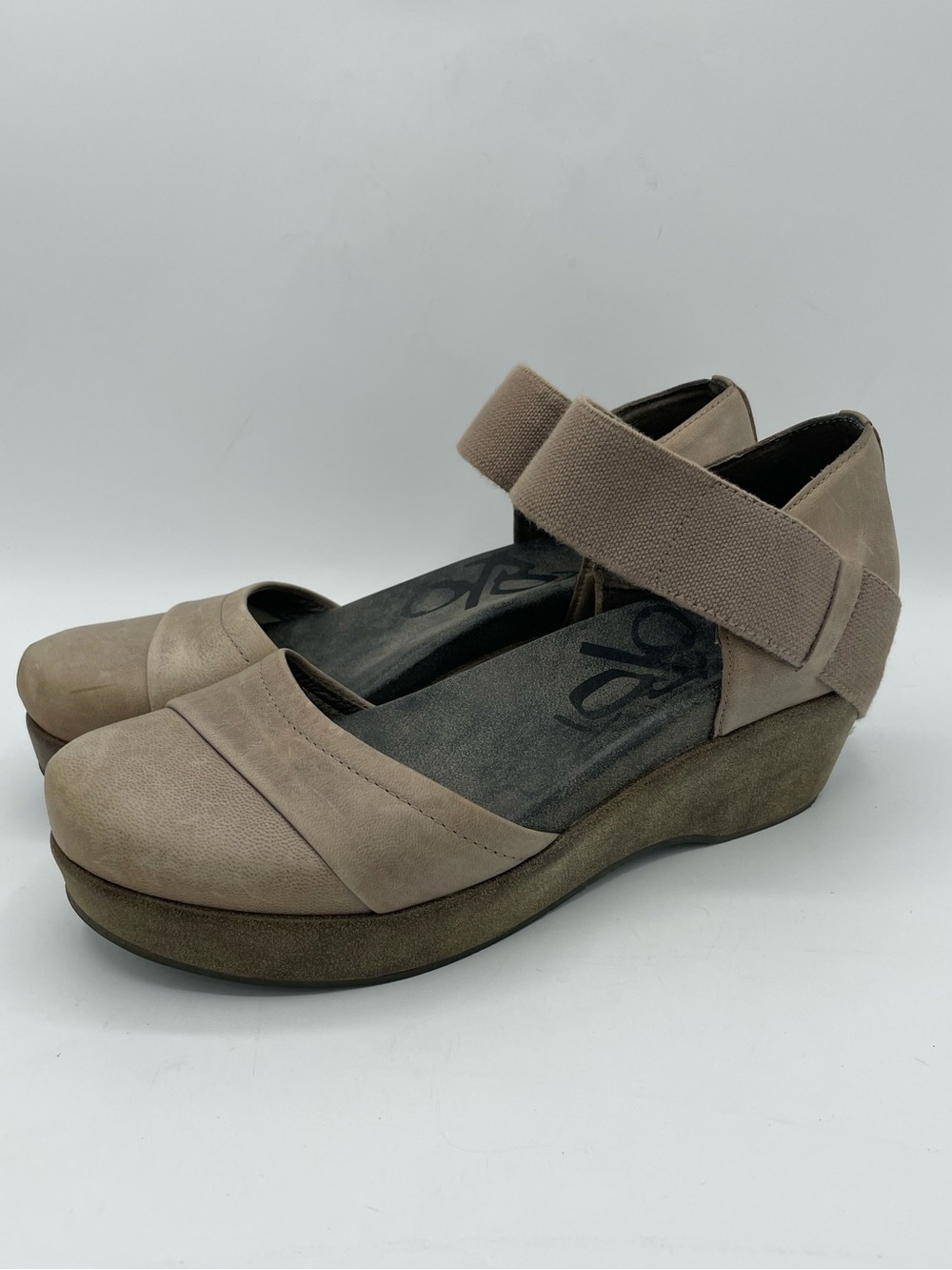 OTBT Wander Out Comfort Wedge Mary Jane in Taupe.